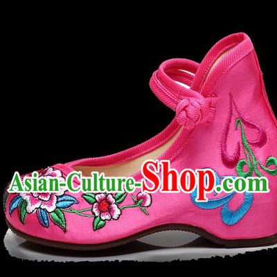Traditional Chinese Folk Dance Shoes, Children Embroidered Shoes, Chinese Embroidery Fabric Shoes for Kids