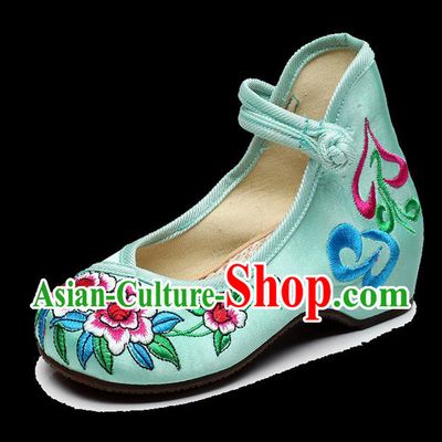 Traditional Chinese Folk Dance Shoes, Children Embroidered Shoes, Chinese Embroidery Fabric Shoes for Kids