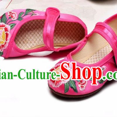 Traditional Chinese Folk Dance Shoes, Children Embroidered Shoes, Chinese Embroidery Fabric Shoes for Kids