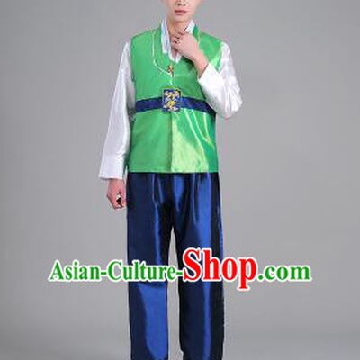 Korean Traditional Formal Dress Set Men Clothes Traditional Korean Traditional Costumes Full Dress Formal Attire Ceremonial Dress Court Green