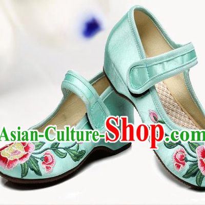 Traditional Chinese Folk Dance Shoes, Children Embroidered Shoes, Chinese Embroidery Fabric Shoes for Kids