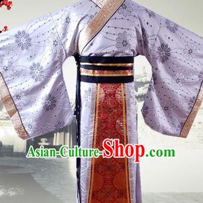 Han Fu Men Tang Suit Chinese Traditional Costumes Officials Straight Fringing Straight-front Shenyi Stage Show Dress