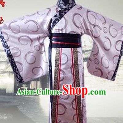 Han Fu Men Tang Suit Chinese Traditional Costumes Officials Straight Fringing Straight-front Shenyi Stage Show Dress