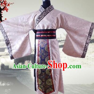 Han Fu Men Tang Suit Chinese Traditional Costumes Officials Straight Fringing Straight-front Shenyi Stage Show Dress