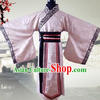 Han Fu Men Tang Suit Chinese Traditional Costumes Officials Straight Fringing Straight-front Shenyi Stage Show Dress