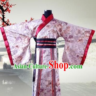 Han Fu Men Tang Suit Chinese Traditional Costumes Officials Straight Fringing Straight-front Shenyi Stage Show Dress