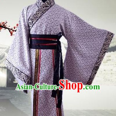 Han Fu Men Tang Suit Chinese Traditional Costumes Officials Straight Fringing Straight-front Shenyi Stage Show Dress