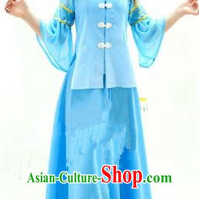 Traditional Chinese Salar Nationality Dancing Costume, Salarzu Female Folk Dance Ethnic Pleated Skirt, Chinese Salar Minority Nationality Embroidery Costume for Women