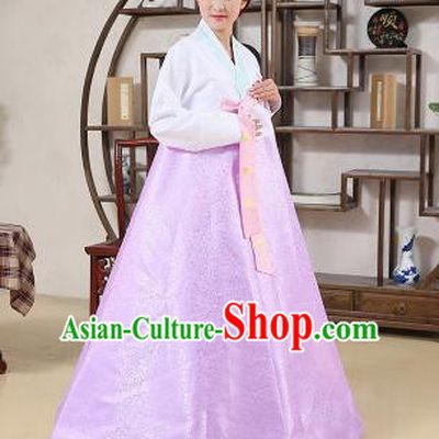Korean Traditional Dress Korean Style Women Girl costume Dancing Show Full Attire Formal Clothes Purple