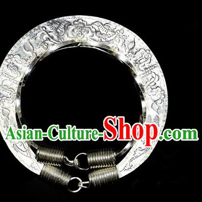 Traditional Chinese Miao Nationality Necklace, Hmong Folk Wedding Collar, Chinese Minority Nationality Jewelry Accessories for Women