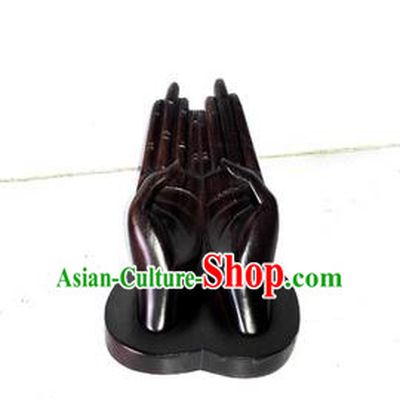 Traditional Asian Thai Furnishing Articles Thai Handmade Handicrafts Accumulate Wood Carving Business Card Machine
