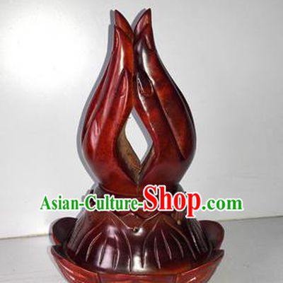 Traditional Asian Thai Furnishing Articles Thai Handmade Handicrafts Accumulate Wood Carving Censer