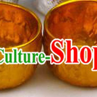 Traditional Asian Thai Furnishing Articles Handmade Southeast Asia Cup Berth Gold Religion Goblets