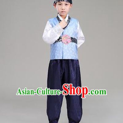 Korean Traditional Dress For Boys Children Clothes Kid Costume Stage Show Dancing Halloween 	