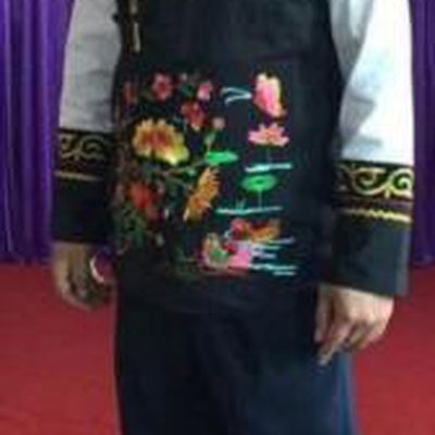 Traditional Chinese Tujia Nationality Dancing Costume, Tujiazu Male Folk Dance Ethnic Dress, Chinese Minority Tujia Nationality Embroidery Costume Set for Men