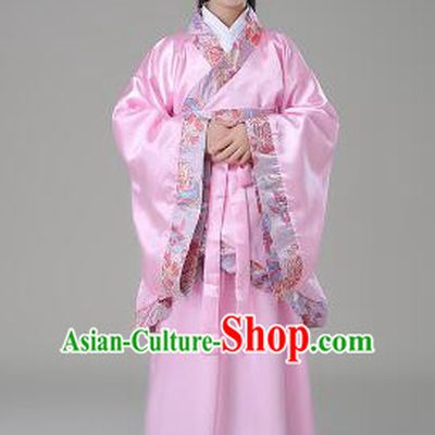 Traditional Chinese Dress Girls Han Fu Han Dynasty Clothes RuQun Children Kid Stage Show Ceremonial Costumes Pink