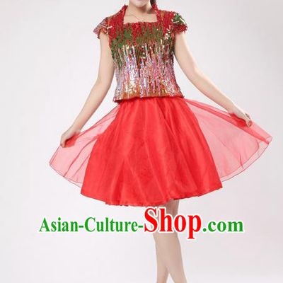 Traditional Chinese Modern Dancing Costume, Women Opening Dance Costume, Modern Dance Dress for Women