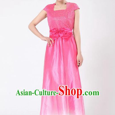 Chinese Classic Stage Performance Chorus Singing Group Dance Costumes, Chorus Competition Costume, Compere Costumes for Women