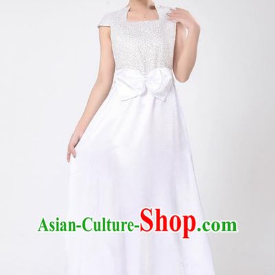 Chinese Classic Stage Performance Chorus Singing Group Dance Costumes, Chorus Competition Costume, Compere Costumes for Women