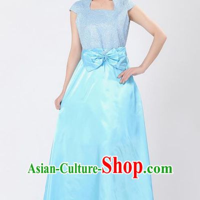 Chinese Classic Stage Performance Chorus Singing Group Dance Costumes, Chorus Competition Costume, Compere Costumes for Women