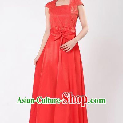 Chinese Classic Stage Performance Chorus Singing Group Dance Costumes, Chorus Competition Costume, Compere Costumes for Women