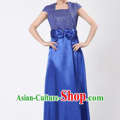 Chinese Classic Stage Performance Chorus Singing Group Dance Costumes, Chorus Competition Costume, Compere Costumes for Women