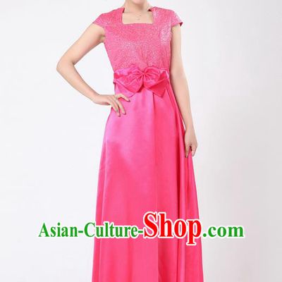 Chinese Classic Stage Performance Chorus Singing Group Dance Costumes, Chorus Competition Costume, Compere Costumes for Women