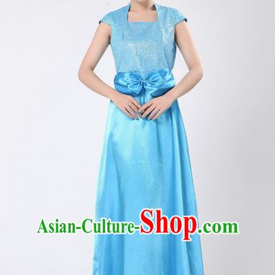 Chinese Classic Stage Performance Chorus Singing Group Dance Costumes, Chorus Competition Costume, Compere Costumes for Women