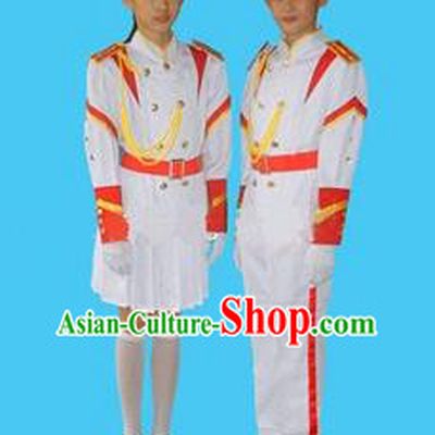 Traditional Modern Military Costume, Children Opening Flag Raiser Ceremony Costume, Modern Military Band Clothing for Students