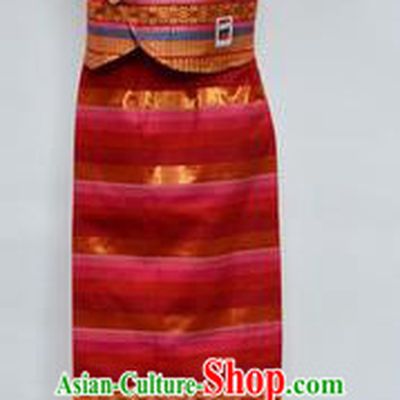 Traditional Asian Thai Dance Costume Complete Set, Chinese Dai Nationality Clothing for Women