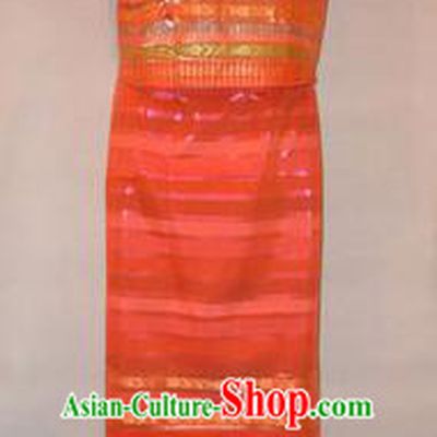 Traditional Asian Thai Dance Costume Complete Set, Chinese Dai Nationality Clothing for Women