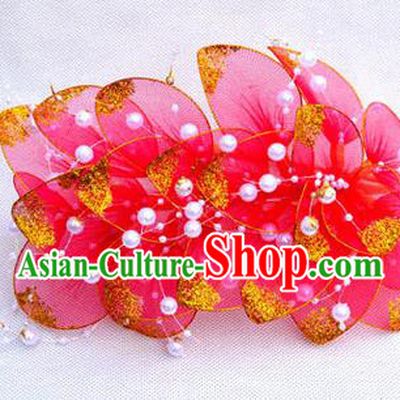 Traditional Asian Thai Jewelry Hair Accessories, Traditional Thai Headwear Plumeria Flowers Hairpins for Women
