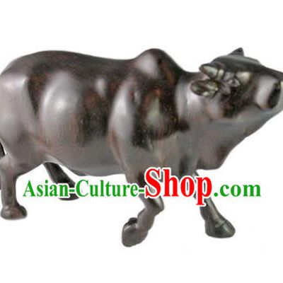 Traditional Asian Thai Furnishing Articles Thai Handmade Handicrafts Accumulate Wood Carving Bull