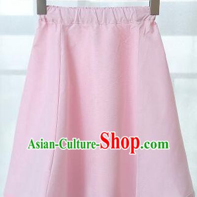 Chinese Style Skirt Min Guo Student Dress Girl Female Kids Show Costume Stage Clothes Pink