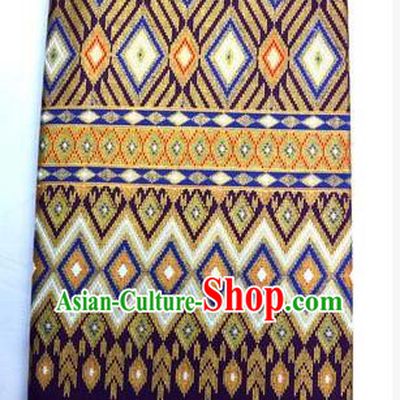 Traditional Asian Thai Sarees and Dress Gilded Material, Thai Gilded Clothes and Fabrics for Women