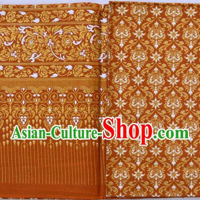 Traditional Asian Thai Sarees and Dress Gilded Material, Thai Gilded Clothes and Fabrics for Women