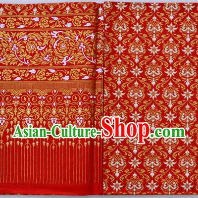 Traditional Asian Thai Sarees and Dress Gilded Material, Thai Gilded Clothes and Fabrics for Women