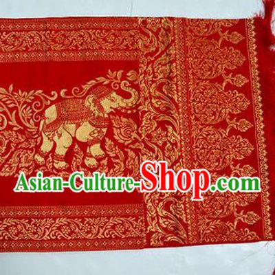 Traditional Asian Thai Palace decoration Ornaments Silk Table Cloth, Thai High Grade Silk Table Flag Table Cover
