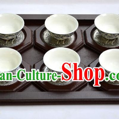 Traditional Asian Thai Palace decoration Ornaments Handicrafts, Thai Wood Tea Tray