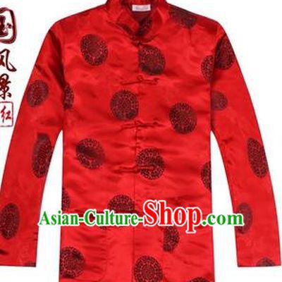 Tang Suit for Men Coat Long Sleeves Chinese Style Dress Traditional