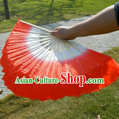 Traditional Pure Silk Color Change Chinese Dance Folk Dance Hand Fans Yangge Dance Hand Fan Oriental Fan