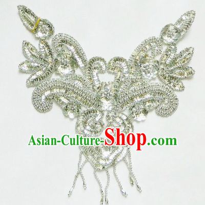 Traditional Chinese Handmade Folk Dance Clothing Ingredients Patch Diy Cloth Accessories Stage Props Umbrellas Yangge Dance Patch