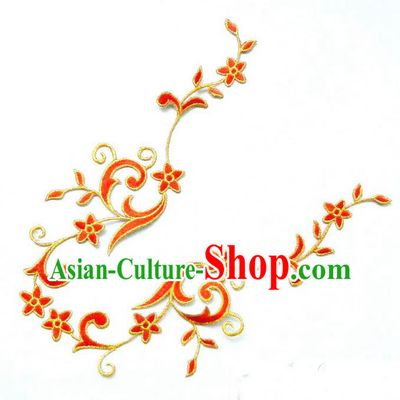 Traditional Chinese Handmade Folk Dance Clothing Ingredients Patch Diy Cloth Accessories Stage Props Umbrellas Yangge Dance Embroidery Patch