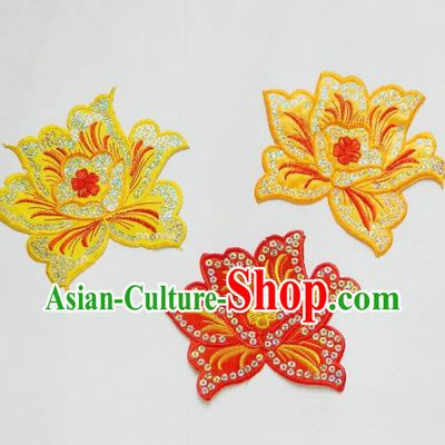 Traditional Chinese Handmade Folk Dance Clothing Ingredients Patch Diy Cloth Accessories Stage Props Umbrellas Yangge Dance Embroidery Patch