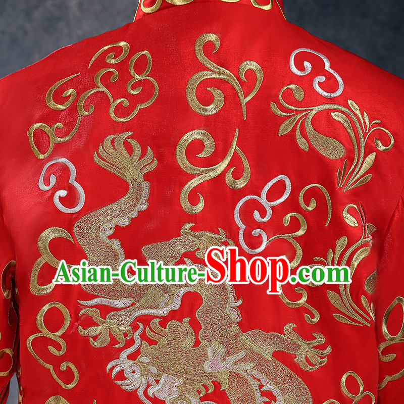 Ancient Chinese Costume Chinese Style Wedding Dress Ancient Dragon And Phoenix Flown Groom Toast Clothing Mandarin Jacket For Men Ancient Chinese Costume Chinese Style Wedding Dress Ancient Dragon And Phoenix Flown Groom Toast Clothing Mandarin Jacket For Men
