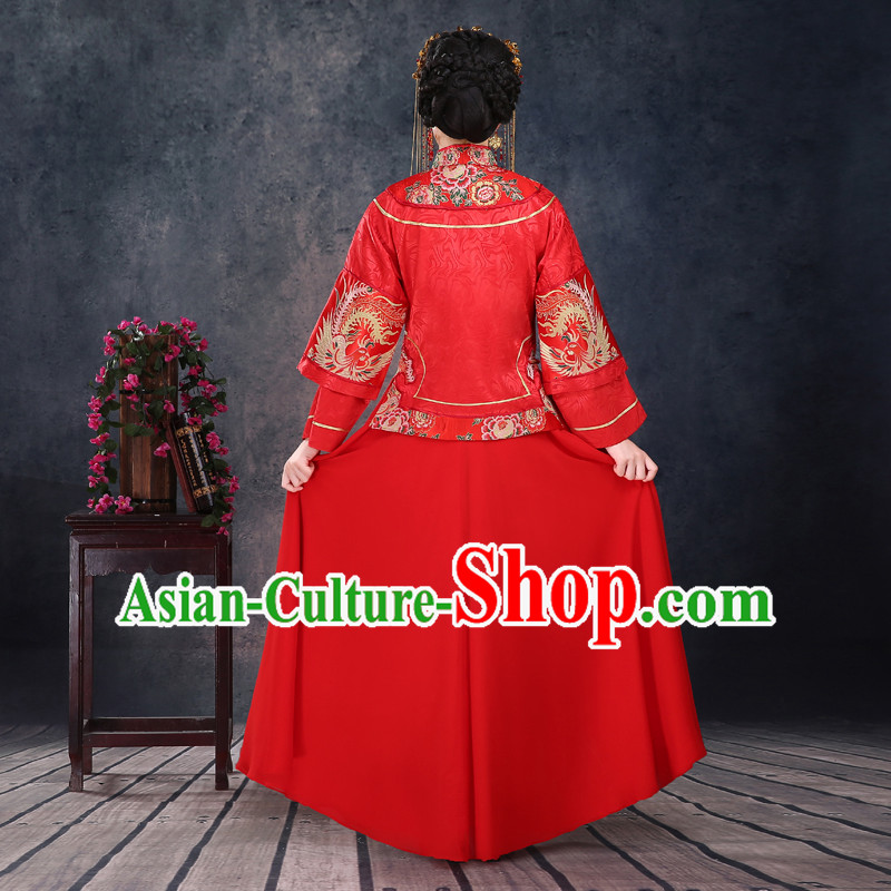 Ancient Chinese Costume Xiuhe Suits Chinese Style Wedding Dress Red Ancient Women Longfeng Dragon And Phoenix Flown Bride Toast Cheongsam Ancient Chinese Costume Xiuhe Suits Chinese Style Wedding Dress Red Ancient Women Longfeng Dragon And Phoenix Flown Bride Toast Cheongsam