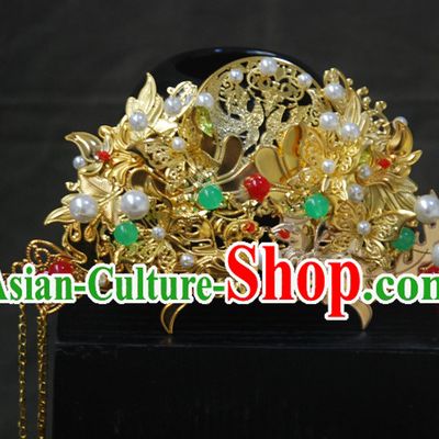 Chinese Ancient Style Hair Jewelry Accessories, Hairpins, Headwear, Headdress, Hanfu Hair Fascinators Xiuhe Bride Wedding Accessories for Women