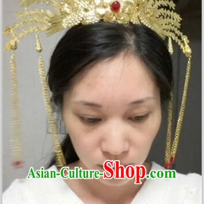 Ancient Chinese Palace Imperial Empress Handmade Phoenix Wedding Hair Accessories For Women