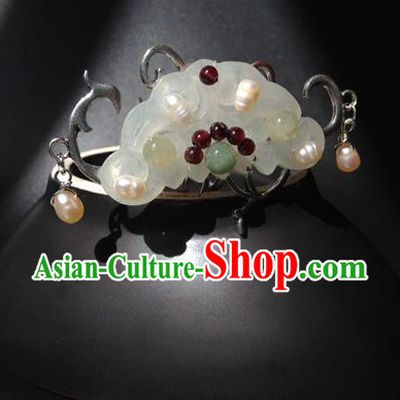 Chinese Ancient Style Hair Jewelry Accessories, Hairpins, Hanfu Xiuhe Suits Wedding Bride Headwear, Headdress, Handmade Hair Fascinators for Women