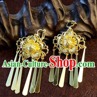 Ancient Chinese Style Imperial Palace Empress, Queen Wedding Earrings For Women